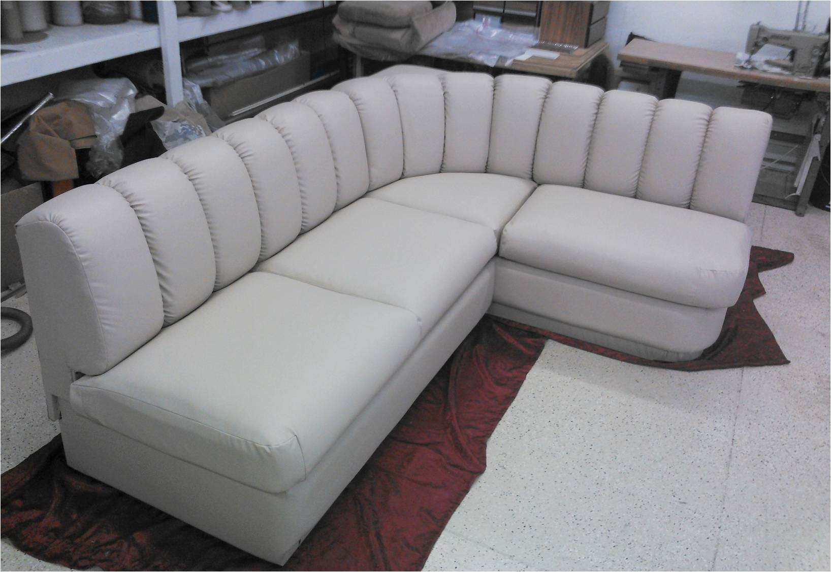 Bench L-seat upholstery